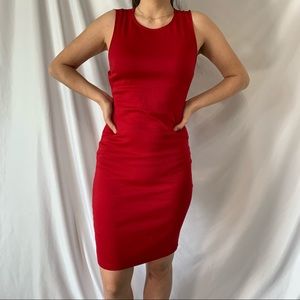 Purple Snow Sleeveless Red Dress with Midback Lace